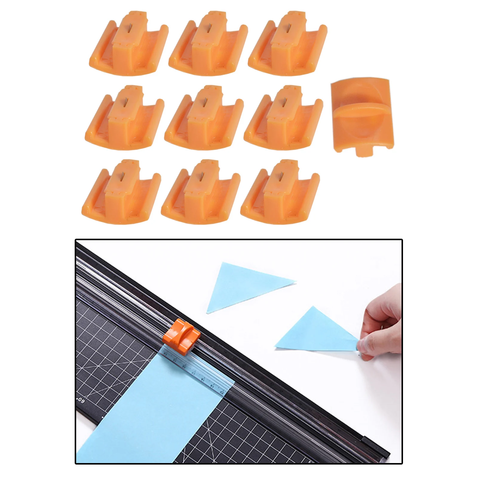 

10Pcs/Set Paper Cutter Replacement Blades Durable Trimmer Craft Paper Cutting for Card Picture A5 Paper Label Album Guillotine
