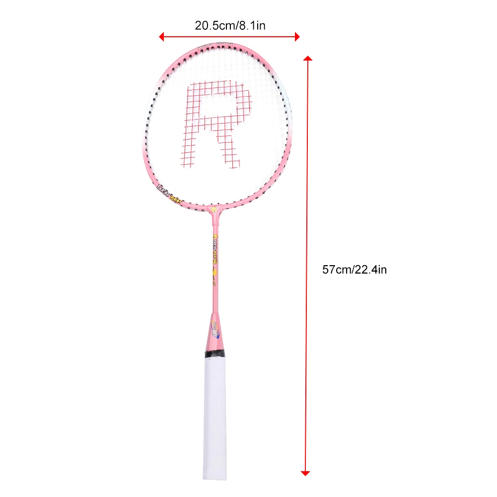 Профессиональные ракетки для бадминтона, светильник, весовые ракетки для бадминтона из ферросплава для детей, подростков, Мультяшные ракетки для бадминтона