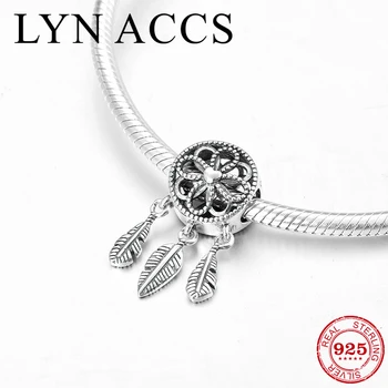 

Hot sale Holy Dream Catcher 925 Sterling Silver Charm Pendant Fine Bead Fit Original LYNACCS Charm Bracelet Women Jewelry making