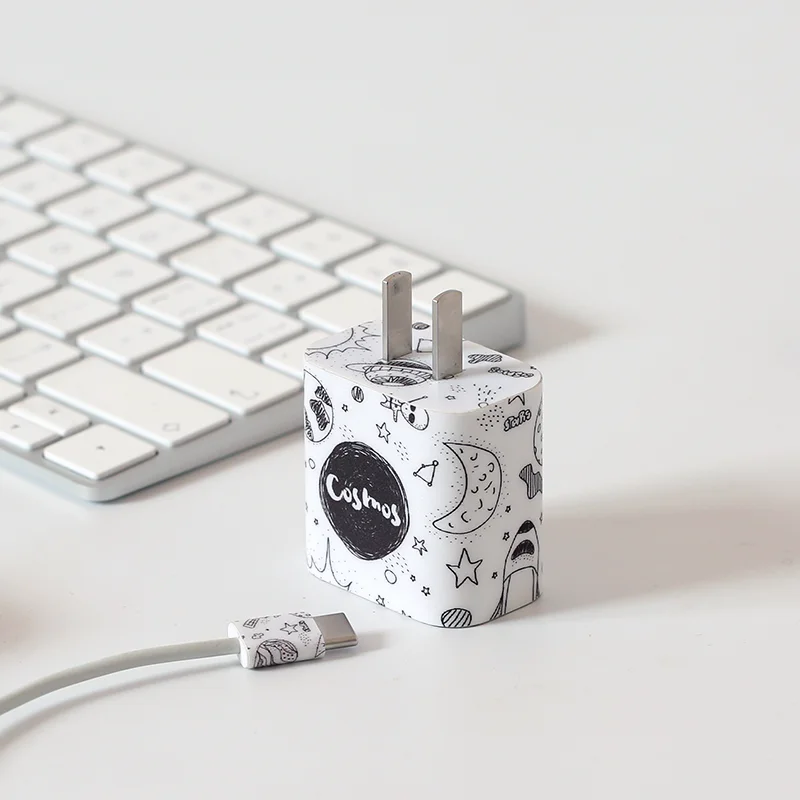 Прекрасный мультяшный usb-кабель DIY наклейки для зарядного устройства защитный чехол шнур защита провода крышка для Ipad 11 12 iPhone pro 11 Max зарядное устройство