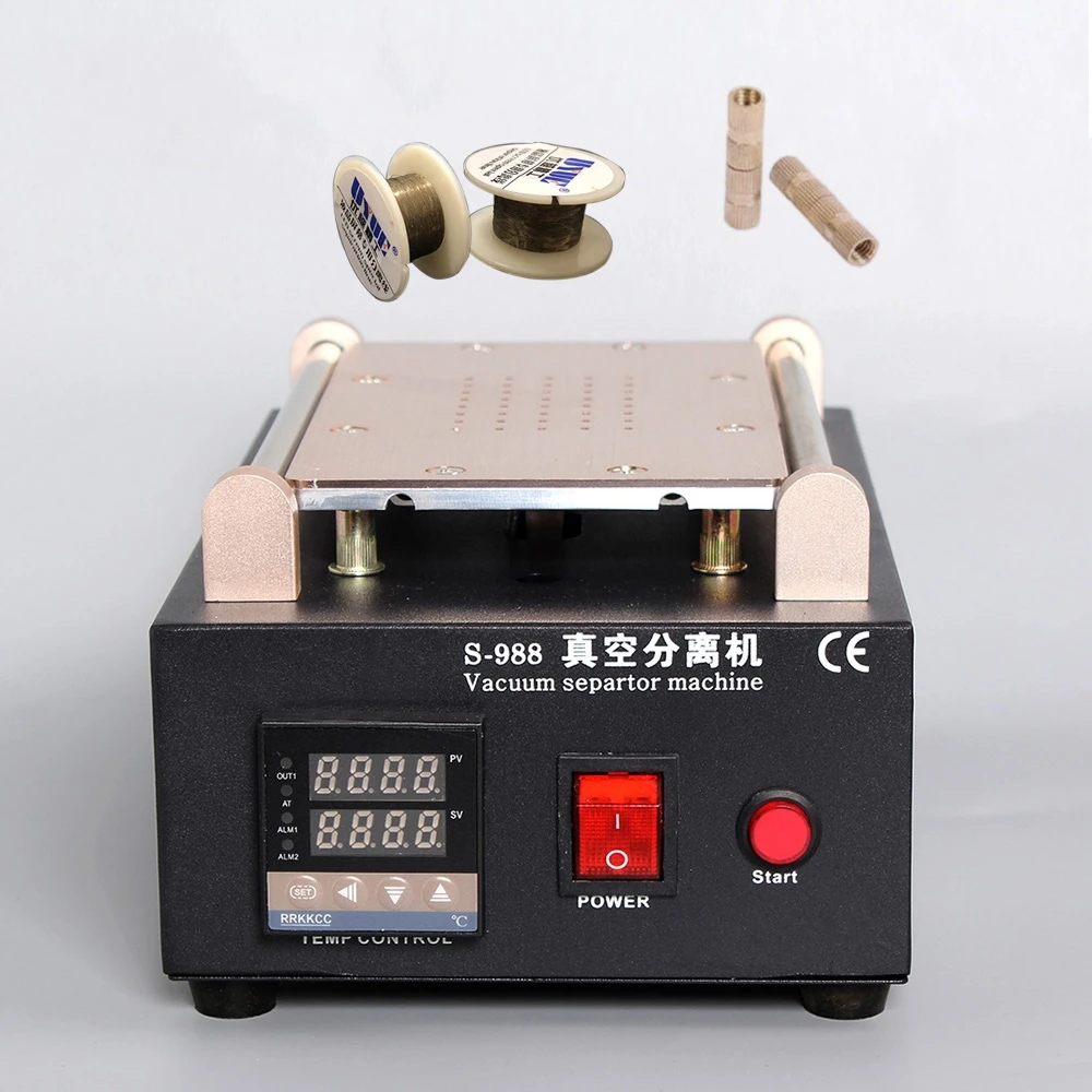 S-988 Built-in Pump Vacuum Glass LCD Screen Touch Screen Separator Machine Max 7 inches Mobile Phone Disassemble Repair Tool