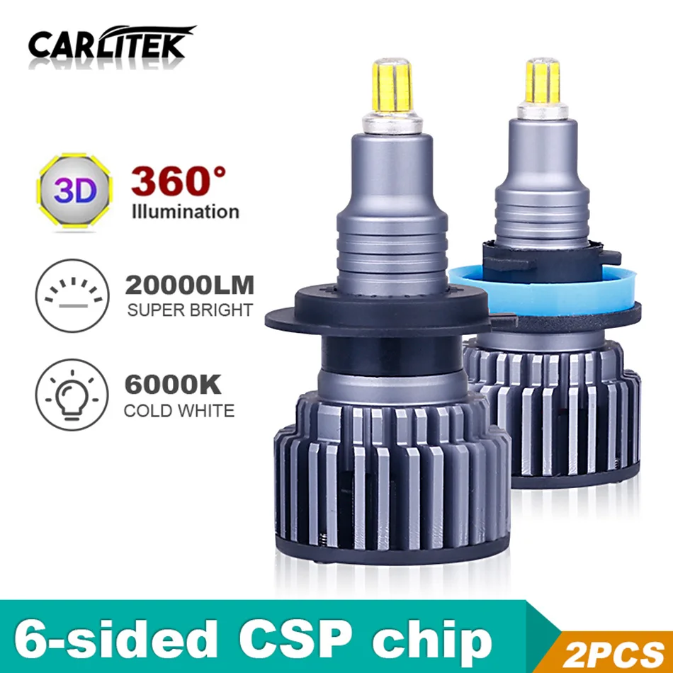 Carlitek H7 Led 360 Hb3 Led H11 H8 9005 9006 Hb4 Car Headlight Bulbs