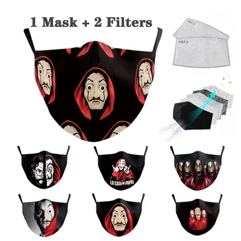

Proof Masks Mouth Face Aztec Printed Masks Fabric Adult Protective PM 2.5 Activated Carbon Filter Washable Reusable Face Masks