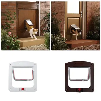 

Intellgent Control 2 Way Large Medium Small ABS Pet Cat Puppy Dog Door Flap Locking Lockable Safe Gate