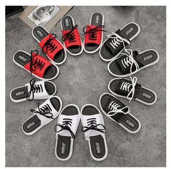 

Slipper women's summer new flat beach shoes cool drag big size women's shoes