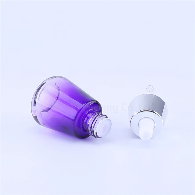 Flacon compte-gouttes d'huile essentielle en verre vert vide 30ML 1oz,  emballage cosmétique, pompe à sérum rechargeable, Lotion, vaporisateur -  AliExpress