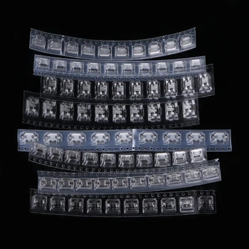 

High Quality 80 Pcs Micro USB Female Socket Jack 5Pin 8 Models Solder Mount SMD Connector