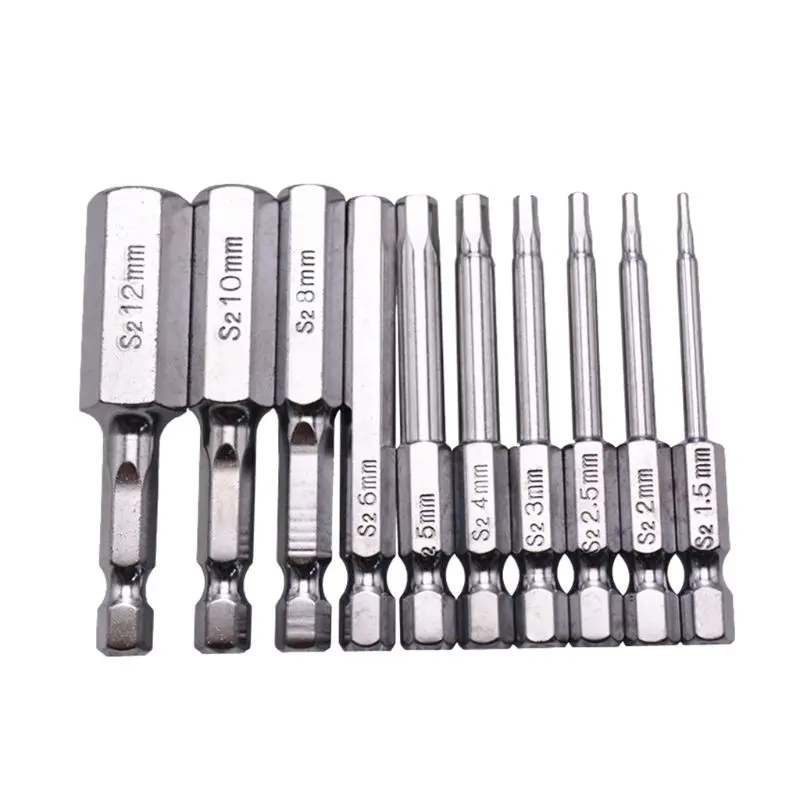 New 20pcs/set S2 Steel Screwdriver Bits Hex Torx Magnetic Head 60mm Extra Long Hand
