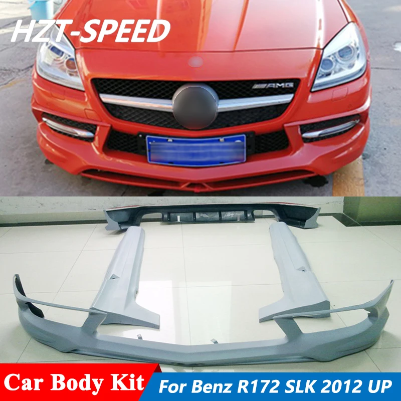 CS Style Unpainted PU Front Bumper Lip Rear Diffuser Side Skirts Car