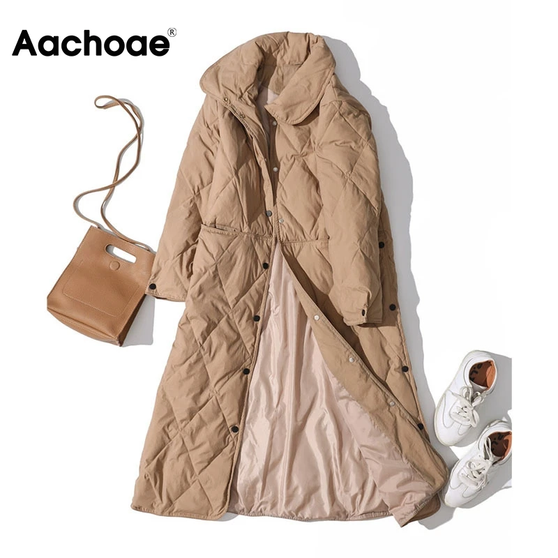 Aachoae Winter Casual Solid Ultra Light Duck Down