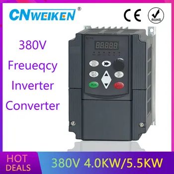 

5.5KW 380V 3 Phase Input VFD Frequency Inverter 3 Phase Triphase Output Motor Speed Control Frequency Drive Converter 50/60Hz
