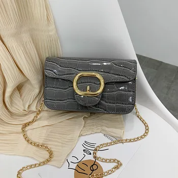 

Texture bag female bag 2020 new all-match messenger bag fashion small square bag chain small Korean version