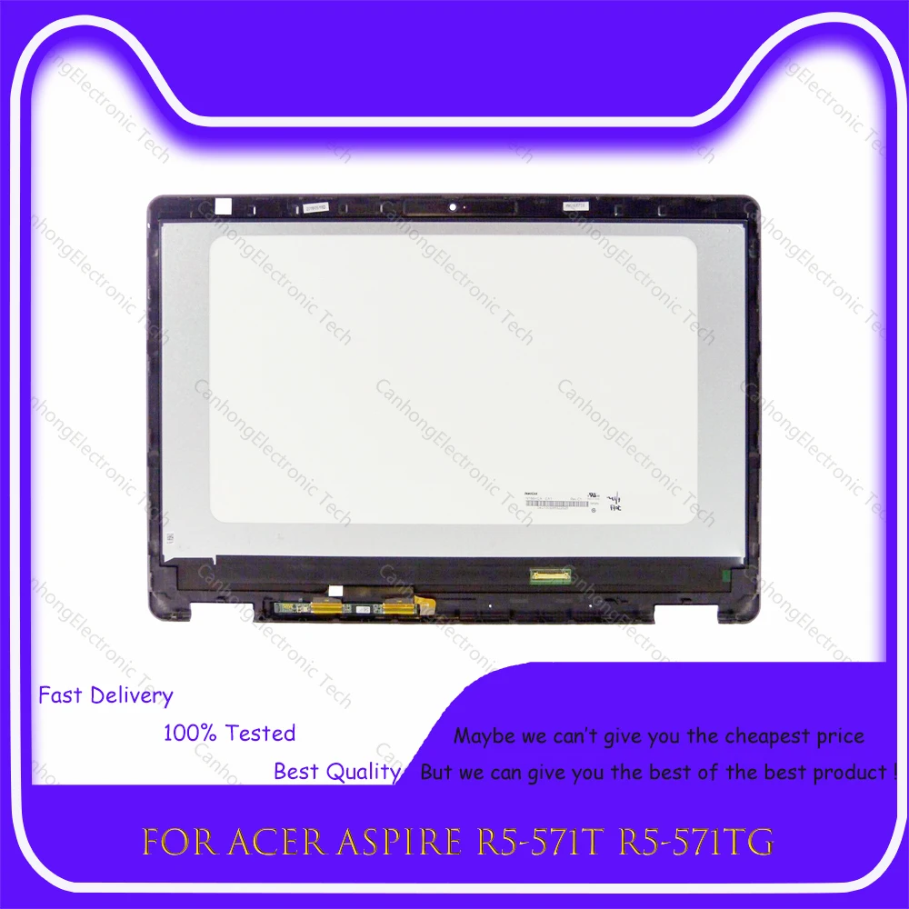 N156HCA-EA 15.6“ FHD Laptop LCD For Acer Aspire R5-571T R5-571TG Touch Digitizer Screen Replacement Assembly With Frame | Компьютеры и