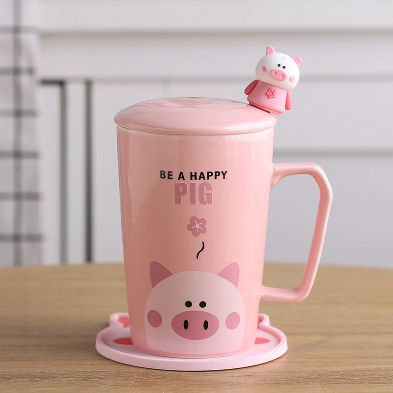Чашка для воды, кофейные чашки, 1 шт., новинка, чашка, персональная, молоко, сок, лимон, кружка, кофе, чай, 350 мл, Мультяшные животные, дизайн, котенок, обезьяна, собака - Цвет: Бургундия
