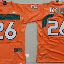 Новое поступление, высокое качество, Майями харрикейнс Шон Тэйлор 26-оранжевый Размер S, M, L, XL Джерси