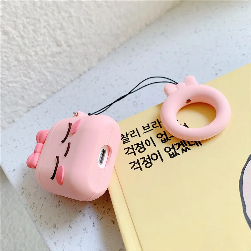 Для AirPod 2 Чехол 3D морковь лук кролик лев мультфильм мягкий силиконовый наушник Чехлы для Apple Airpods чехол милый чехол Funda