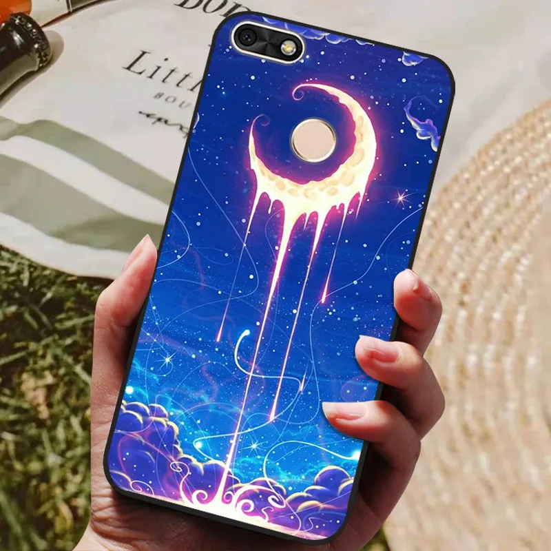 Huawei P Smart 5.65-inch TPU Soft Silicone Cute Wolf Back Cover Case