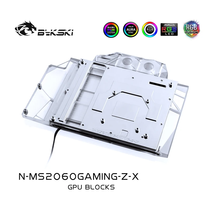 Bykski gpu кулер для MSI Geforce RTX2060 GAMING Z 6G водяное охлаждение полное покрытие графическая