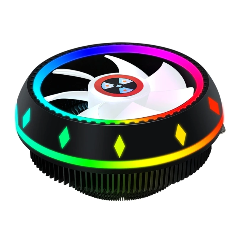 2021 New  Adjustable RGB Cooler Colorful Computer Case Fan Heatsink for Desktop intel/