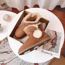 Новейшие женские ботинки с завязками в Австралии г. Натуральная овчина натуральная шерсть Высокое качество