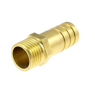 

1/4" PT Thread 13mm Air Pneumatic Hose Barb Fitting Brass Coupling