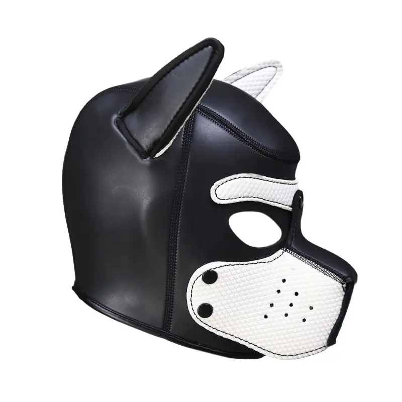 Pennywise маска на Хеллоуин для косплея, щенка, мягкая латексная маска для собак, полная мягкая маска для головы, реквизит, мягкая резиновая маска для щенка, красная, Черная - Цвет: WM