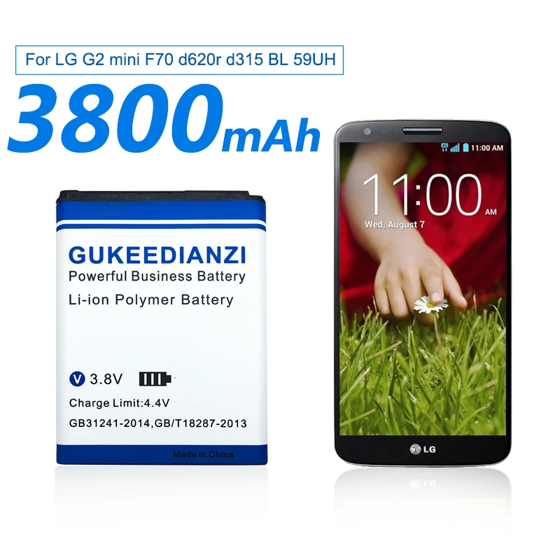 GUKEEDIANZI для LG G2mini батарея для LG Optimus G2 mini D620 D620R D620K D618 D315 F70 батарея мобильного телефона BL-59UH BL 59UH