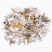 Смешанные 100 грамм подвески в форме Креста для браслета ожерелье