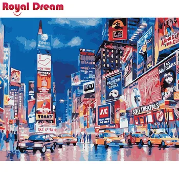 

Times square DIY Digital Oil Painting By Numbers Europe Painting For Living Room Wall Art