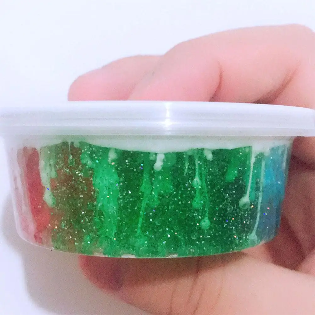 colorful Нет детей цветной Лизун четыре цвета DIY пушистый плейтесто снятие стресса обучающая игрушка подарок для детей - Цвет: colorful