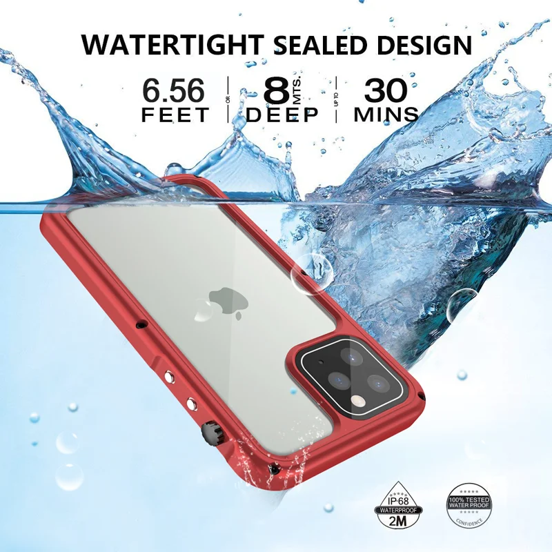 Водонепроницаемый металлический чехол для мобильного телефона, для iphone x xr xs max 11 pro max чехол для телефона s, водонепроницаемый и пылезащитный, модный красивый