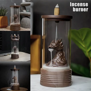 

Dragons Falls Incense Ceramic Burner Fragrance Holder Backflow Censer Creative Aromatherapy Smoke Reflux Incense Stick Incense