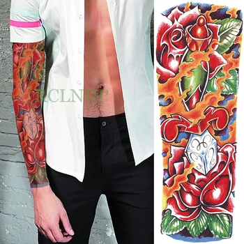 

Waterproof Temporary Tattoo Sticker Cool full arm fake tatto flash tatoo sleeve large size body art tato for men women lady