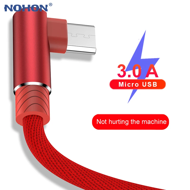 1 м 2 3 90 градусов данные Micro USB зарядное устройство кабель для samsung S7 A7 J5 J7 Xiaomi Redmi Note 5