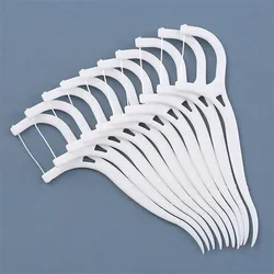 HOT 100pcs/bag Dental Flosser Picks Teeth Stick Tooth Clean Oral cleaning Care Disposable floss thread Toothpicks