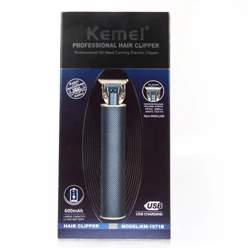 

Kemei 1971B Pro Li T-Outliner Skeleton Heavy Hitter Cordless Trimmer Men 0mm Baldheaded Hair Clipper Finish Hair Cutting Machine