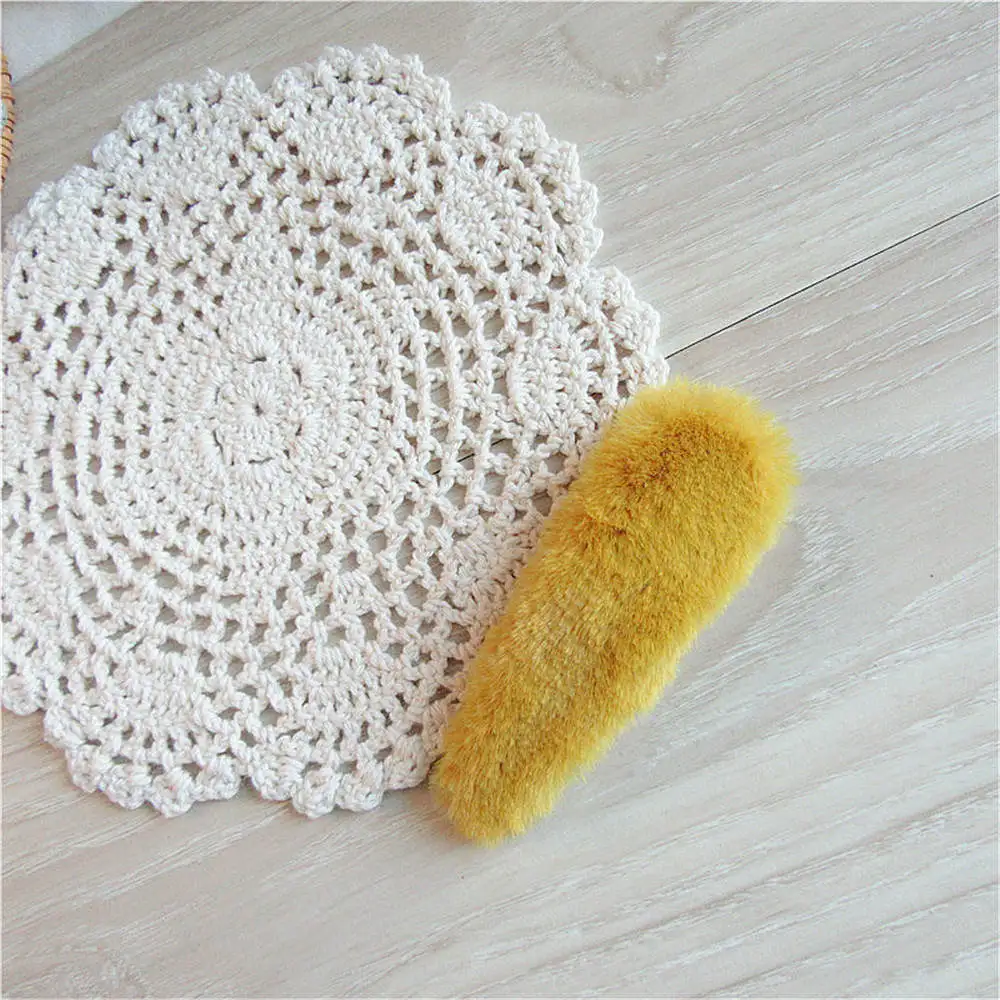 Yellow 1 шт. модная женская плюшевая повязка для волос заколка шпилька аксессуары инструменты для ухода за красотой заколка для волос - Цвет: Yellow
