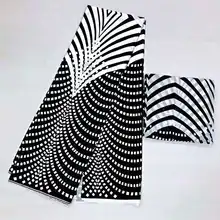 Черный и белый нигерийский Анкара мягкий принт воск принты ткани шелковые ткани tissus 2 ярдов chiffion+ 4 ярдов модал для платья