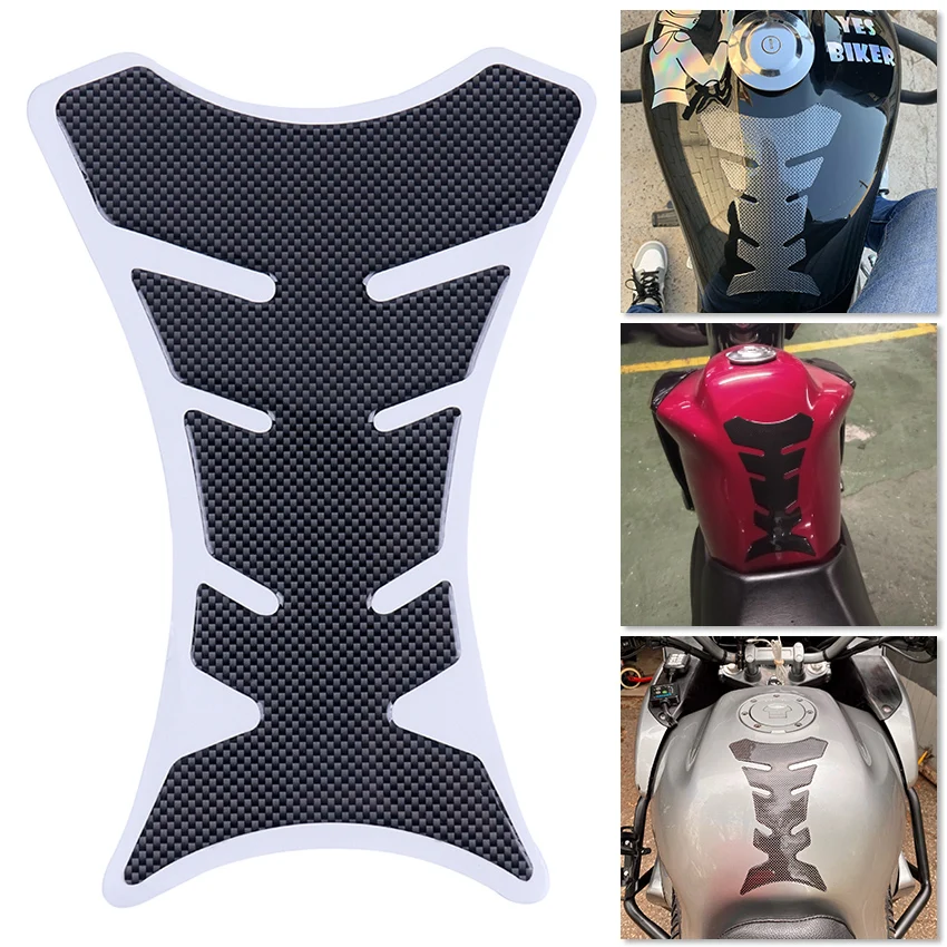 

1PC Universal Motorcycle Carbon Fiber Tank Pad Protector Racing Sticker Protector Sticker Motorcycle Universal Fishbone Sticker