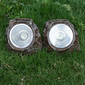

SOLLED 1PC Solar Simulate Resin Stone Lamp Warm Light for Courtyard Park Decor