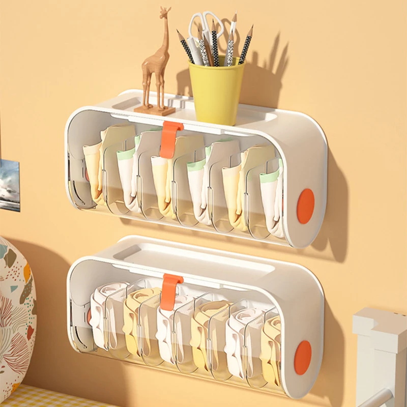 Underwear Storage Box Wall Mounted Wardwore Organizer Bra Panties Socks