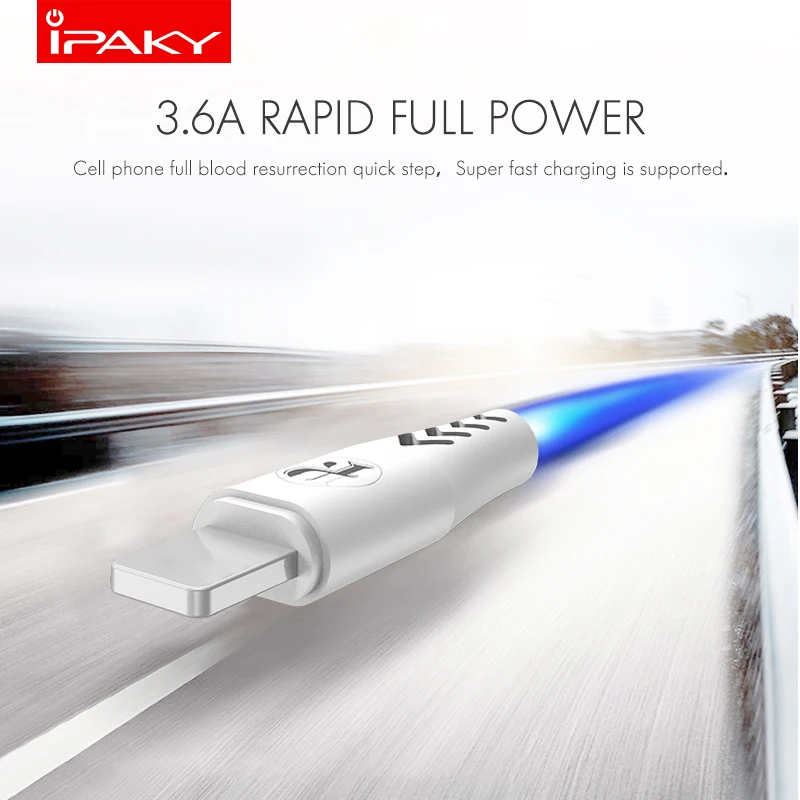 IPAKY 3.6A USB кабель 18 Вт для iPhone кабель USB C Синхронизация данных Быстрая зарядка кабель Micro USB TYPE C для huawei samsung Xiaomi LG