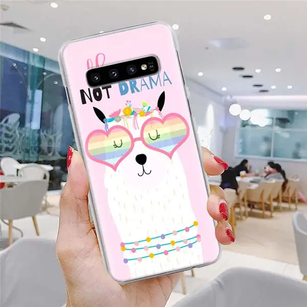 H06 Чехол для телефона с изображением лица ламы альпаки для samsung Galaxy S10 S10e S8 S9 Plus Note 10 Plus 9 8 S6 S7 Edge - Цвет: H06