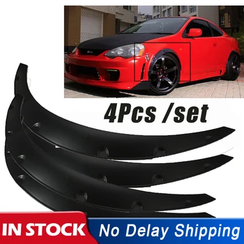 

4Pcs 75MM 3 inch Universal Car Wheel Eyebrow Mudguards Mud Splash Guards Mud Flaps Fender Flares Extra Wide Body Wheel Arches