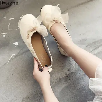 

Shallow mouth single shoes female 2019 spring and summer flat sweet egg roll shoes female soft bottom fairy retro small shoes