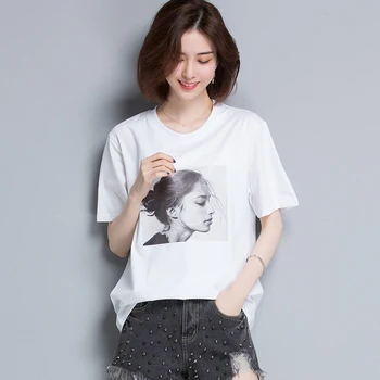 

Short-sleeved cotton T-shirt with foreign style and new style of leisure fashion for summer wear in 2020