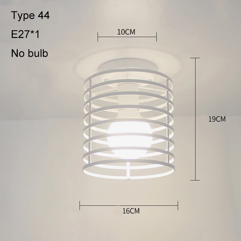 Type 44 no bulb Современные потолочные светильники, хрустальные плафоны, винтажный потолочный светильник для столовой, плафон для гостиной, лофт, Lamparas De Techo, современный - Цвет корпуса: Type 44 no bulb