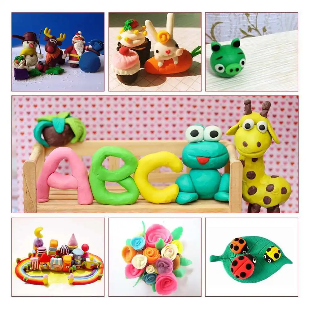 24 шт. светильник из мягкой глины DIY игрушки для детей развивающий сухой полимерный безопасный красочный светильник игрушка из глины подарок для детей
