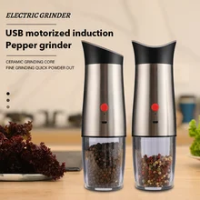 

NEW 140ml Capacity 304 Stainless Steel USB Charging Pepper Grinder Suitable for Kitchen Food Processor