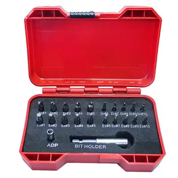 

22Pcs Extractor Screwdriver Remover Purpose Tools Disassemble Screws Bolt Stud Slip Teeth Damaged Demolish Stripped Broken